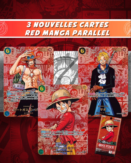 OP-13 japonais - Nouvelles Cartes Red Manga Parallel